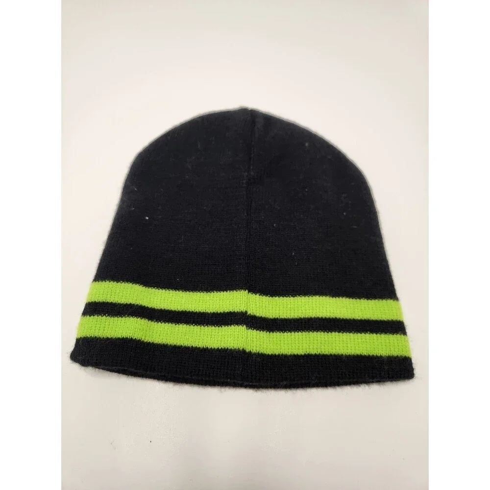 TMNT Beanie Cap Hat Youth Kids Boys OSFA‎ Black Green Striped Nickelodeon Knit